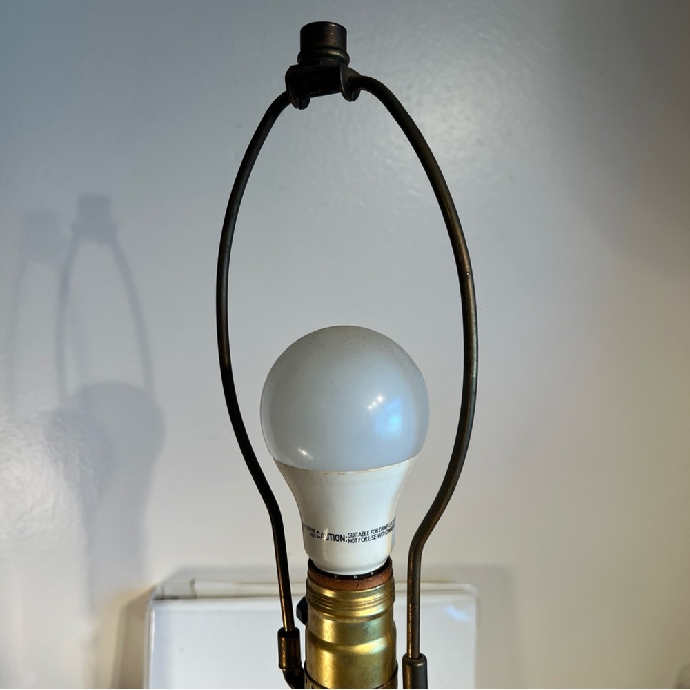Vintage Nautical Lantern Electric Lamp Green Glass Lantern Base 3-Way Lamp - Picture 13 of 16